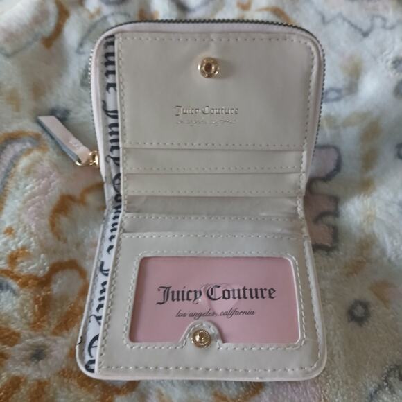 NWOT Juicy Couture Queen of Everything Zip Around Wallet Pink Black Cute Trendy - Picture 6 of 6